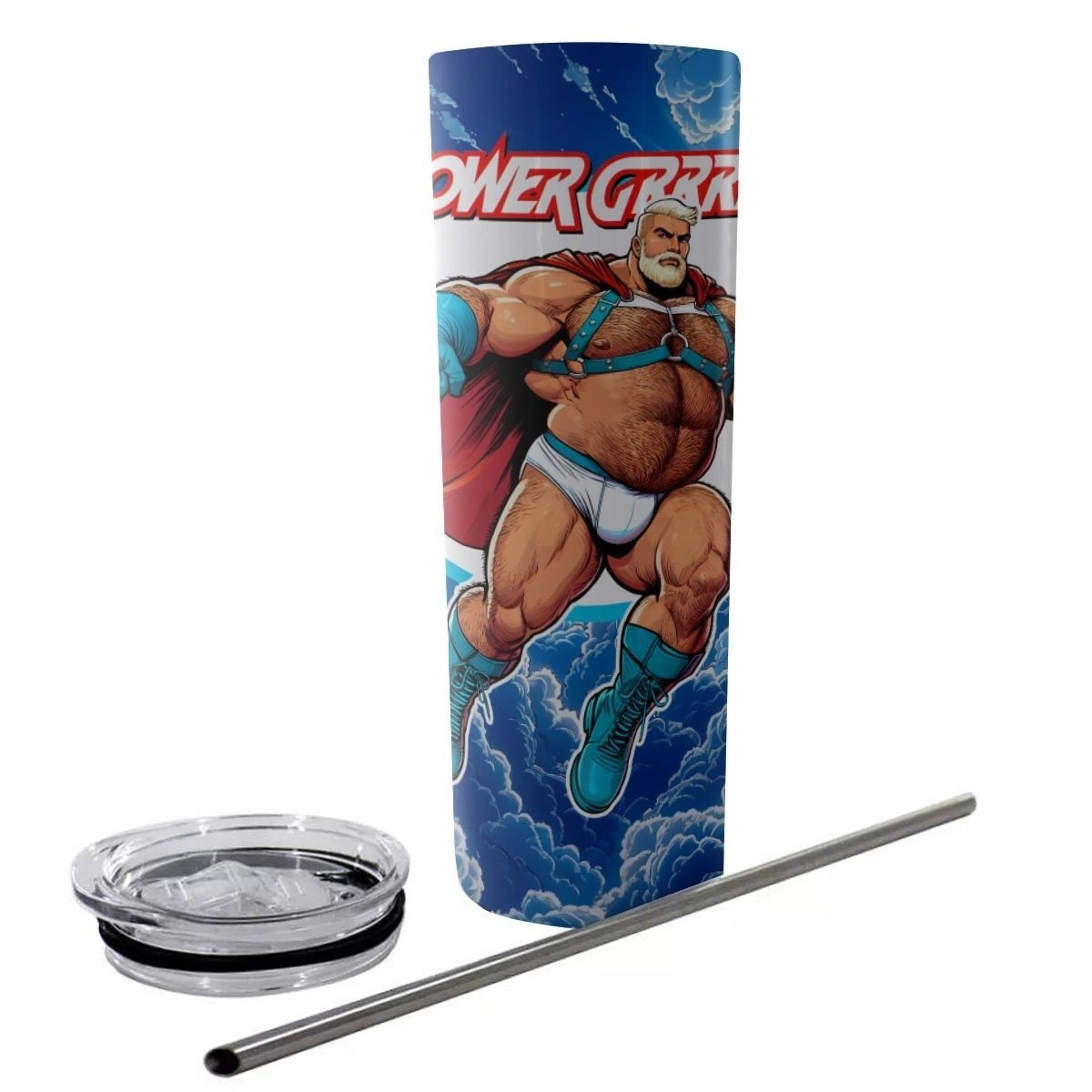POWER-GRRR STAINLESS STEEL TUMBLER