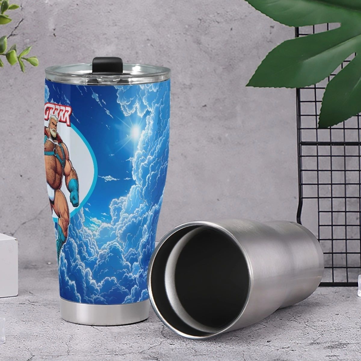POWER-GRRR STAINLESS STEEL TUMBLER