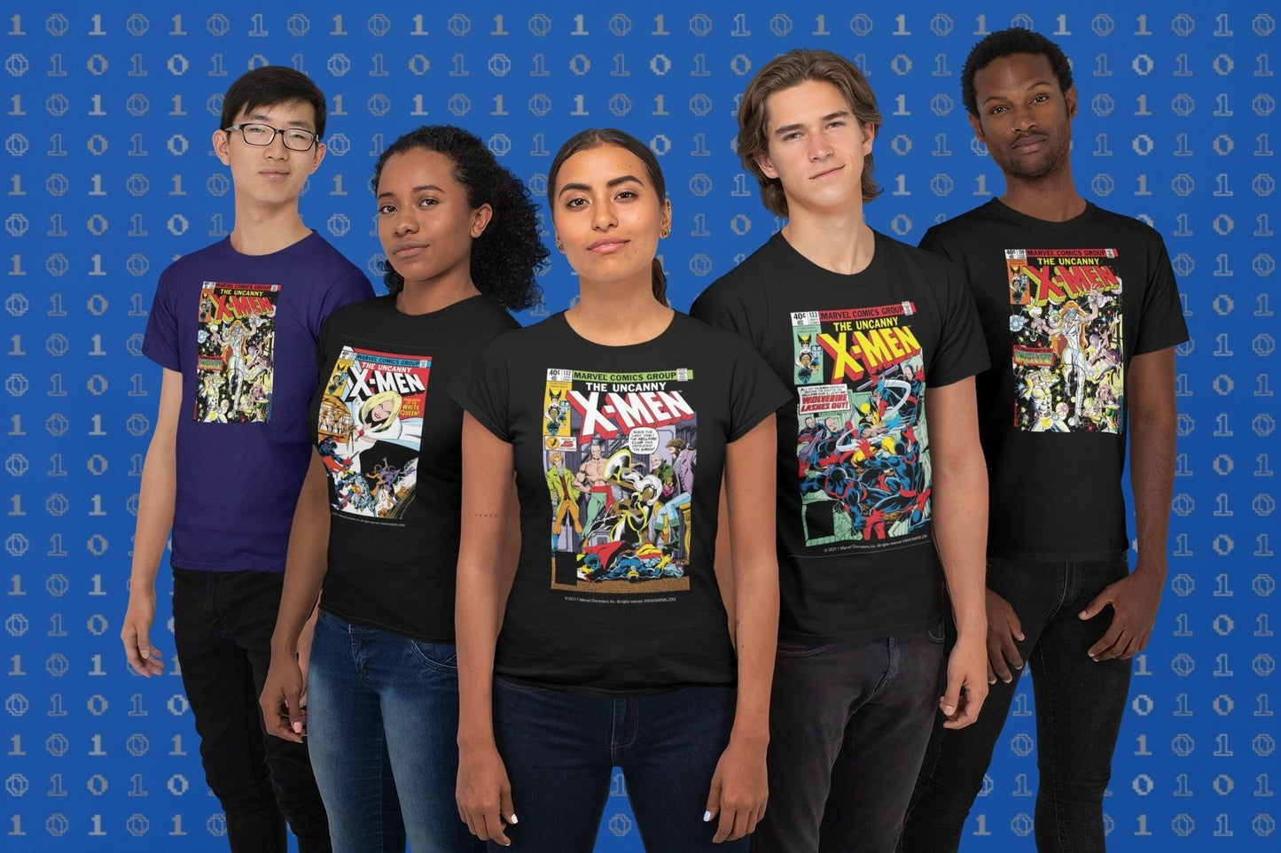 COVERS OF XMEN ON COTTON