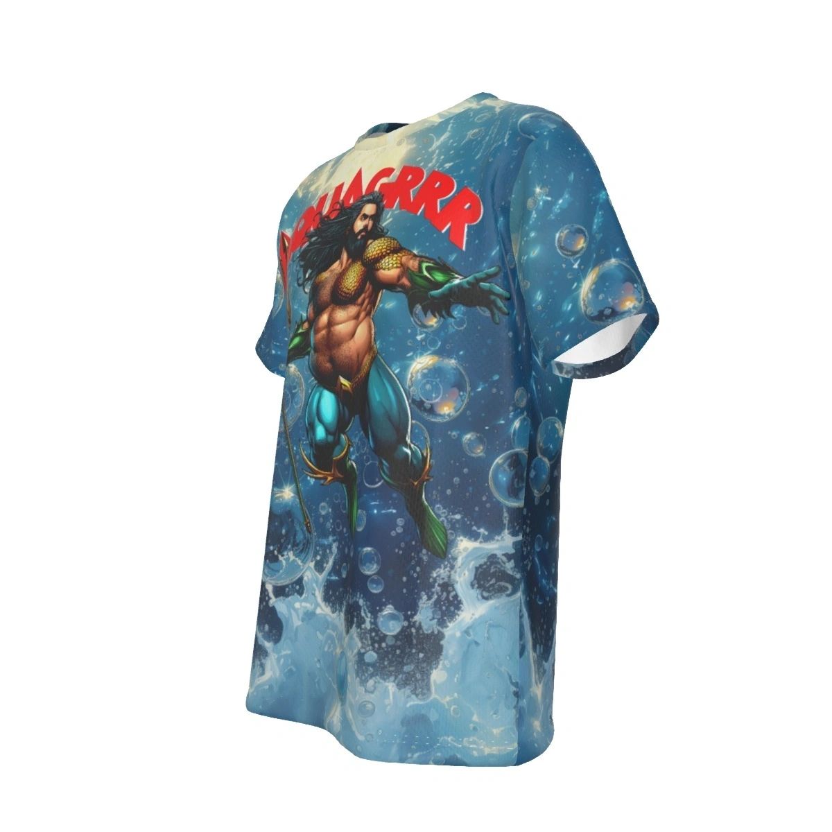 AQUA-GRRR ALL OVER PRINT SHIRT AND TANK -OF THE SUPERGRRRS SERIES