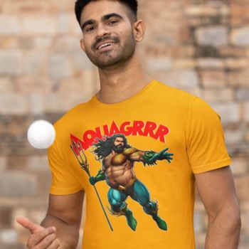 AQUA-GRRR OF THE SUPERGRRRS SERIES ON COTTON