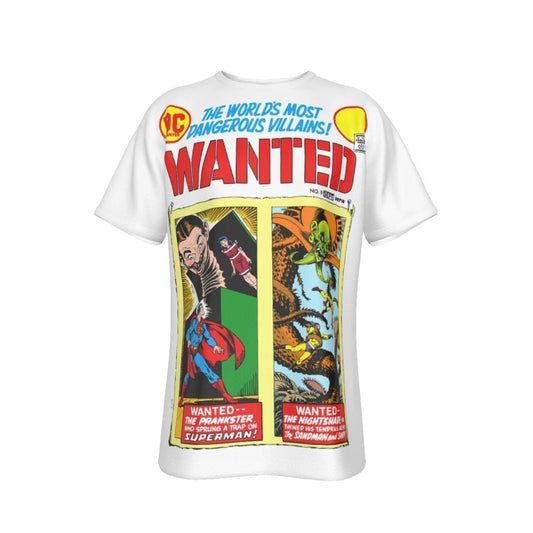 WANTED DC VILLAINS 9 ALL OVER PRINT SHIRT AND TANK