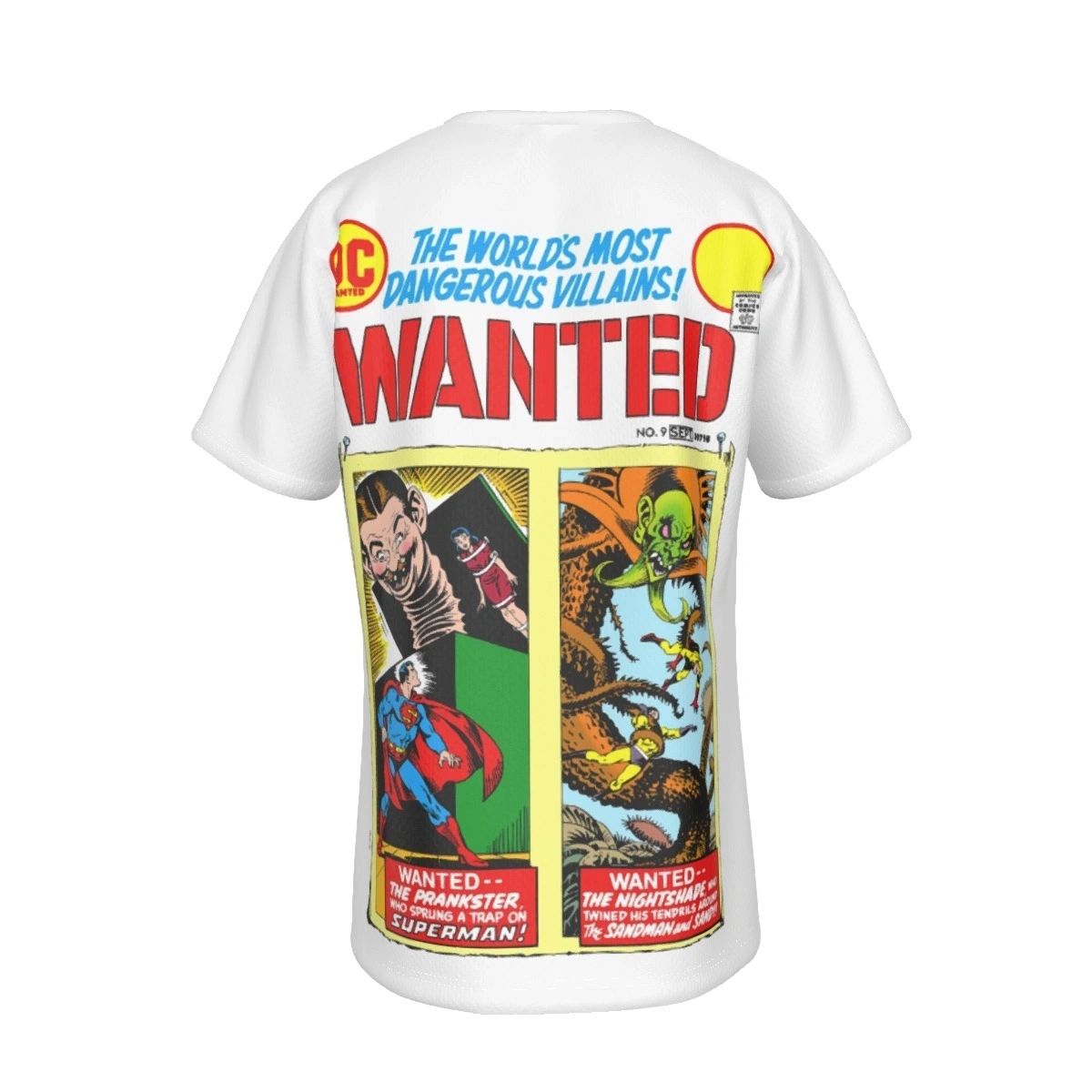 WANTED DC VILLAINS 9 ALL OVER PRINT SHIRT AND TANK