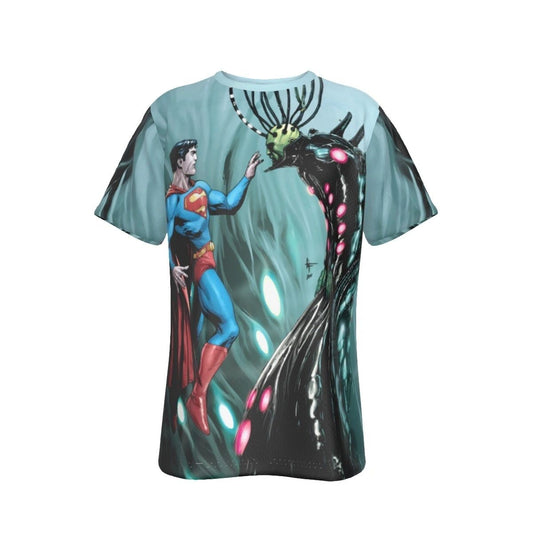 SUPERMAN-BRAINIAC ALL OVER PRINT SHIRT AND TANK - GARY FRANK ART