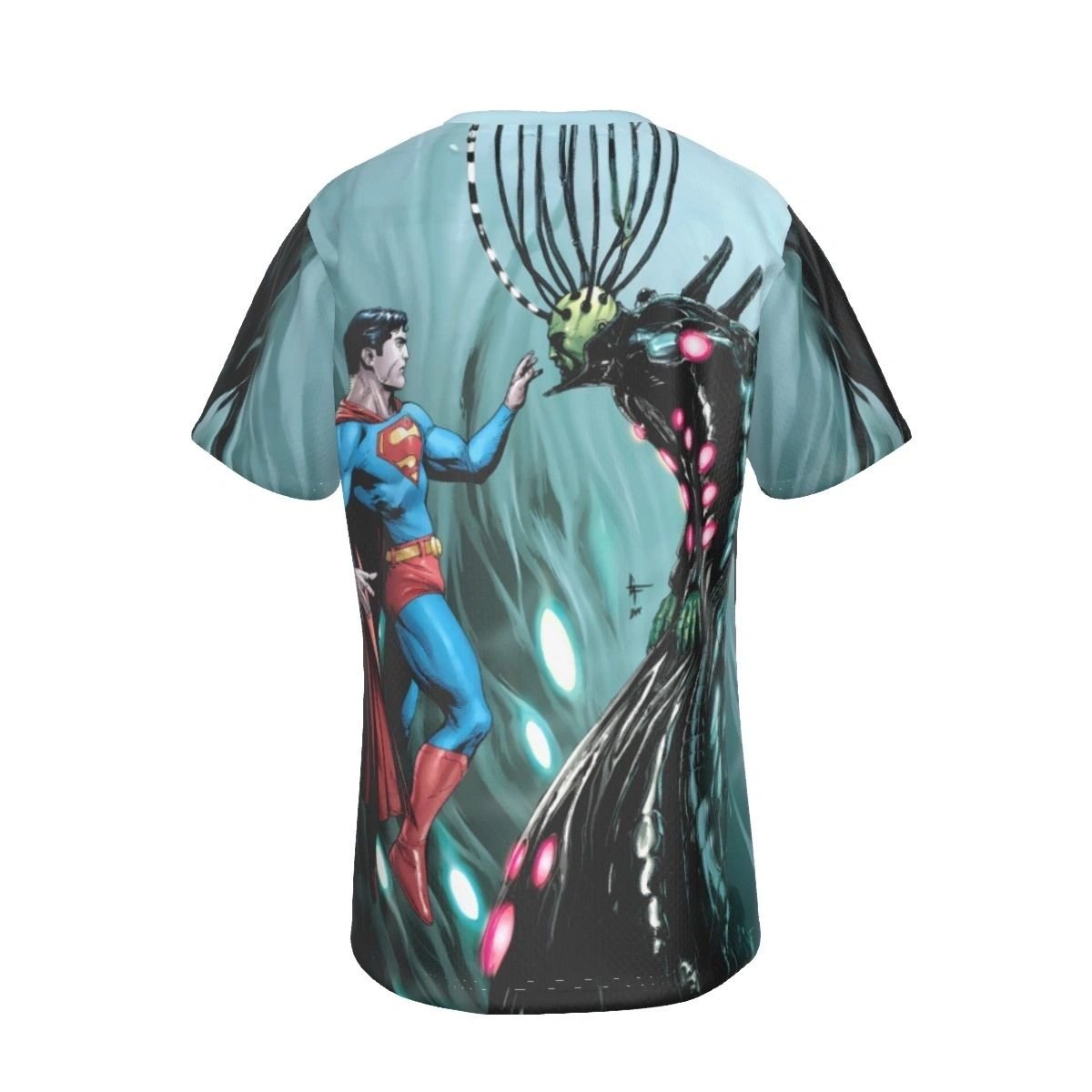 SUPERMAN-BRAINIAC ALL OVER PRINT SHIRT AND TANK - GARY FRANK ART
