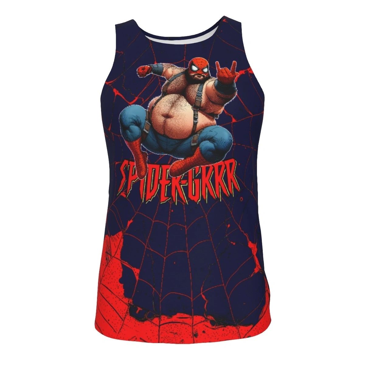 SPIDER-GRRR ALL OVER PRINT SHIRT AND TANK -OF THE SUPERGRRRS SERIES