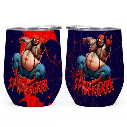 SPIDER-GRRR WINE TUMBLER -OF THE SUPERGRRRRs SERIES