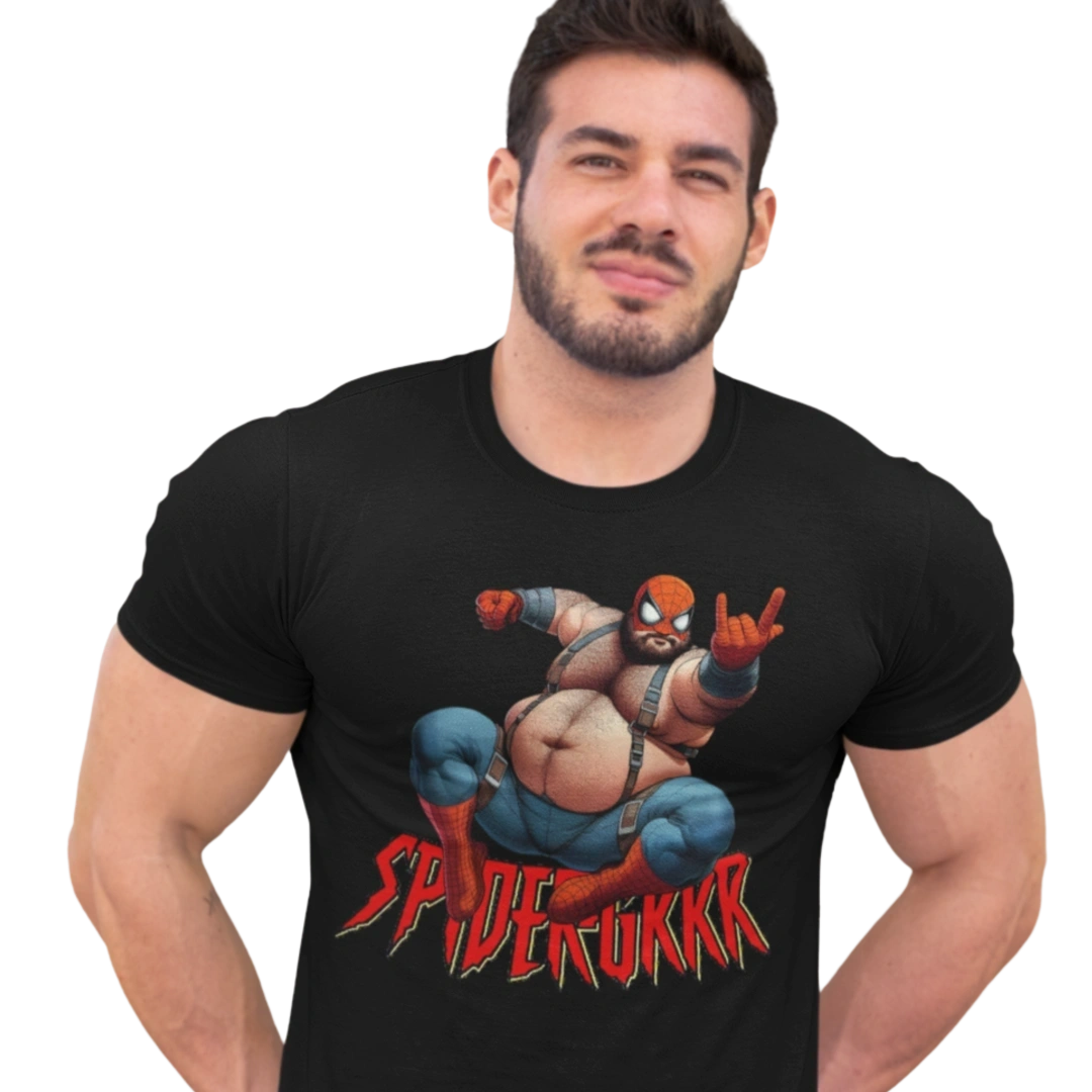 SPIDER-GRRR OF THE SUPERGRRRS SERIES ON COTTON