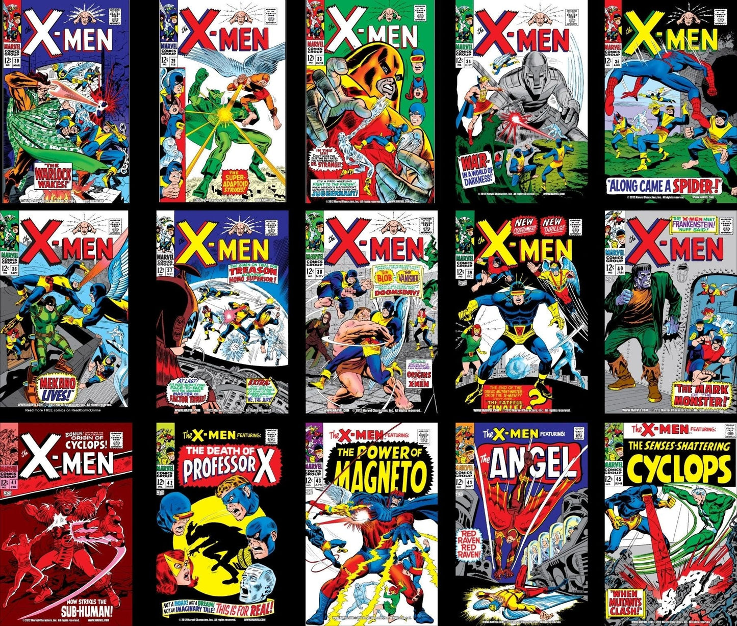 XMEN VOLUME 1 COVERS (YOUR CHOICE)