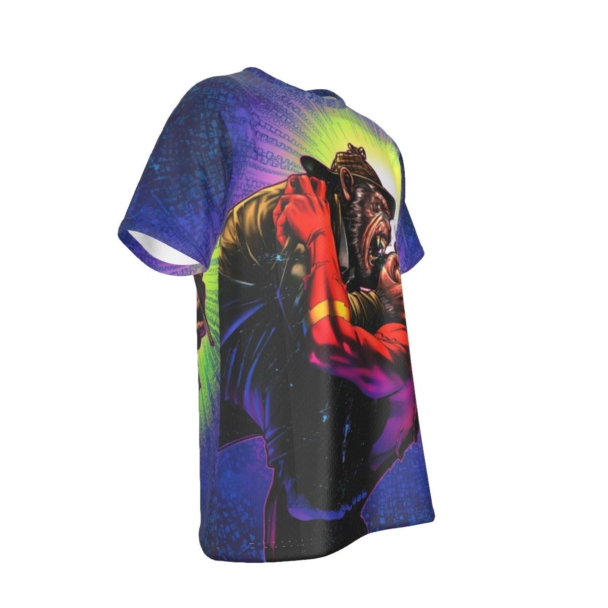 FLASH WITH DETECTIVE CHIMP ALL OVER PRINT SHIRT AND TANK