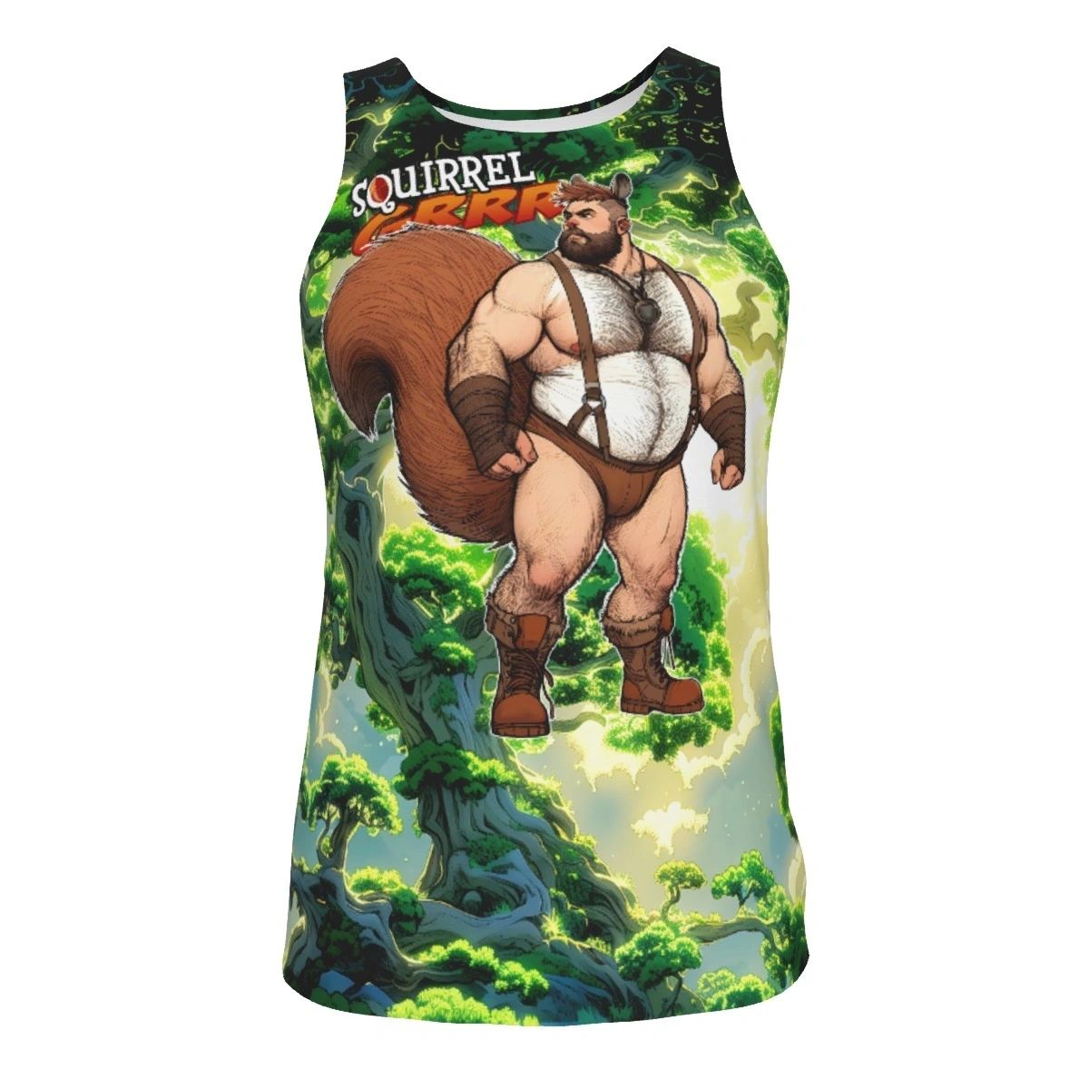 SQUIRREL-GRRR ALL OVER PRINT SHIRT AND TANK -OF THE SUPERGRRRS SERIES