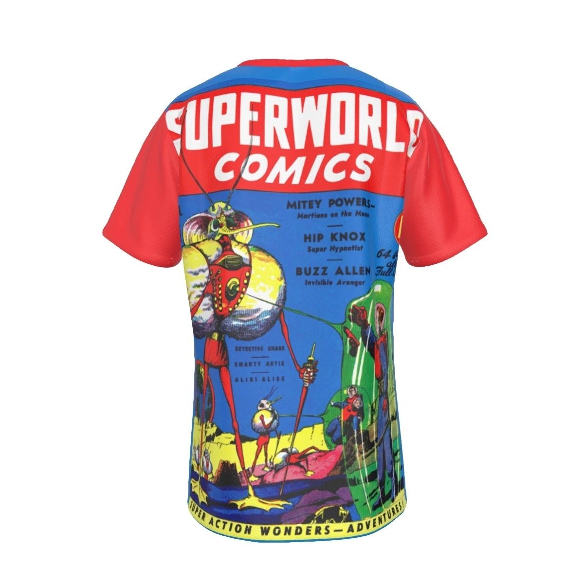 SUPERWORLD COMICS 1 ALL OVER PRINT SHIRT AND TANK