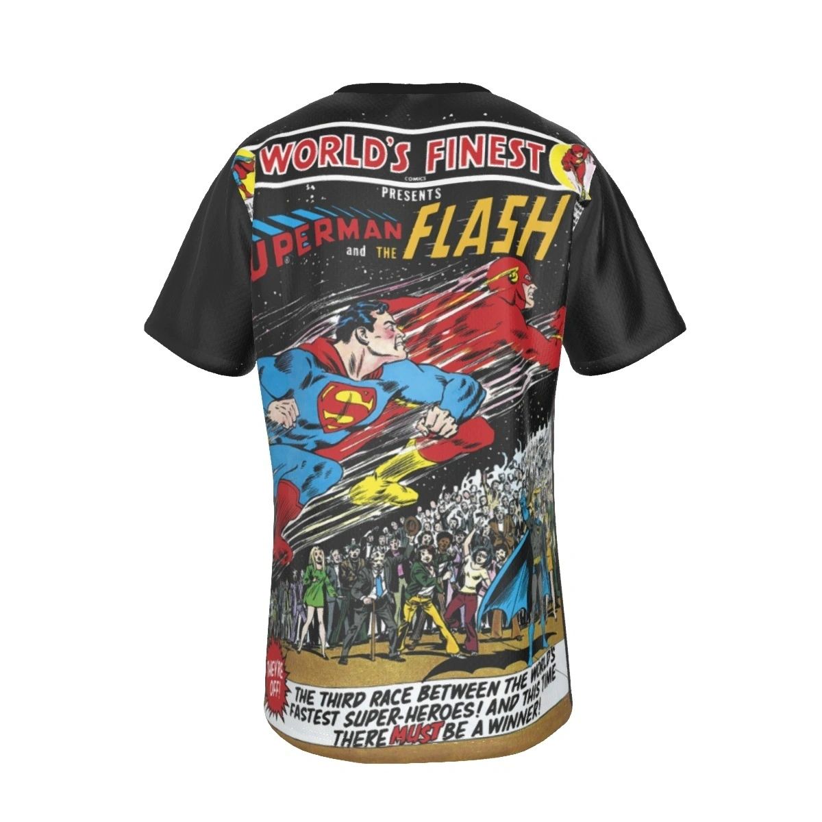 WORLD'S FINEST 198 ALL OVER PRINT SHIRT AND TANK- SUPERMAN VS FLASH RACE