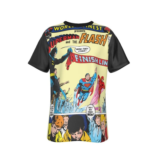 WORLD'S FINEST 199 ALL OVER PRINT SHIRT AND TANK- SUPERMAN VS FLASH RACE