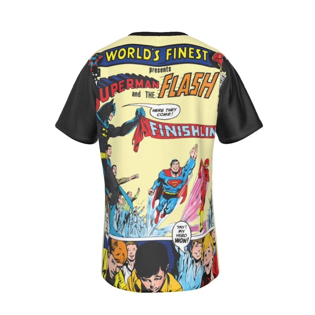 WORLD'S FINEST 199 ALL OVER PRINT SHIRT AND TANK- SUPERMAN VS FLASH RACE