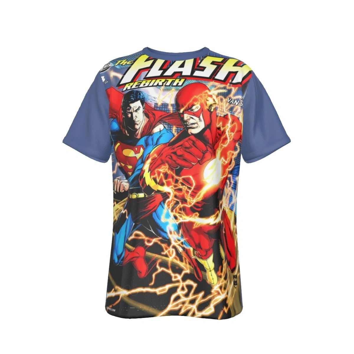 FLASH 3 REBIRTH ALL OVER PRINT SHIRT AND TANK - SUPERMAN VS FLASH RACE