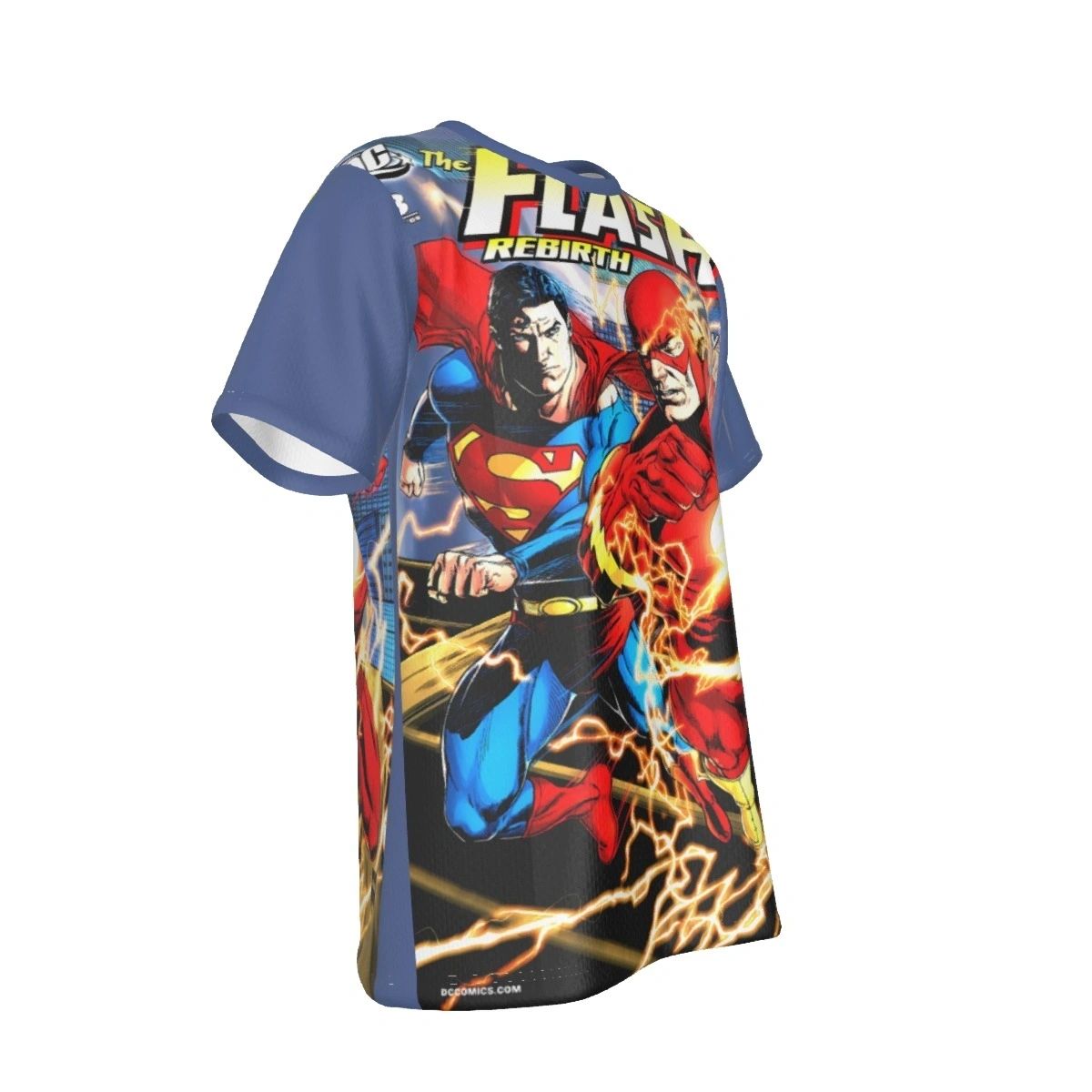 FLASH 3 REBIRTH ALL OVER PRINT SHIRT AND TANK - SUPERMAN VS FLASH RACE