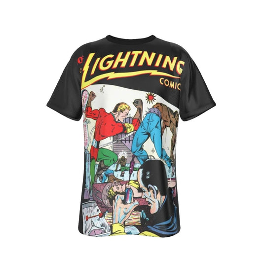 LIGHTNING COMICS ALL OVER PRINT SHIRT AND TANK