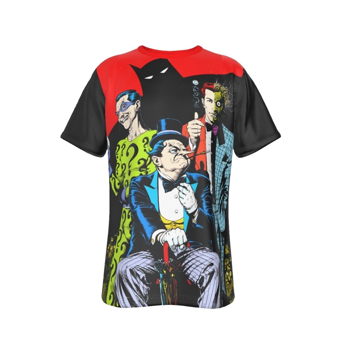 SECERT ORIGINS 1 ALL OVER PRINT SHIRT AND TANK - TWO-FACE - RIDDLER - PENGUIN