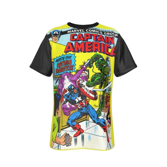 CAPTAIN AMERICA VS ASTHMA MONSTER ALL OVER PRINT SHIRT AND TANK