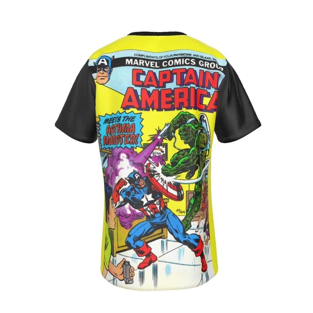 CAPTAIN AMERICA VS ASTHMA MONSTER ALL OVER PRINT SHIRT AND TANK