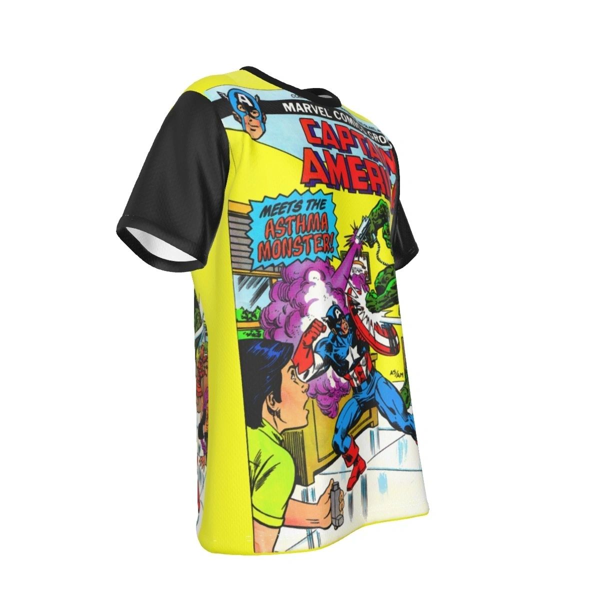 CAPTAIN AMERICA VS ASTHMA MONSTER ALL OVER PRINT SHIRT AND TANK