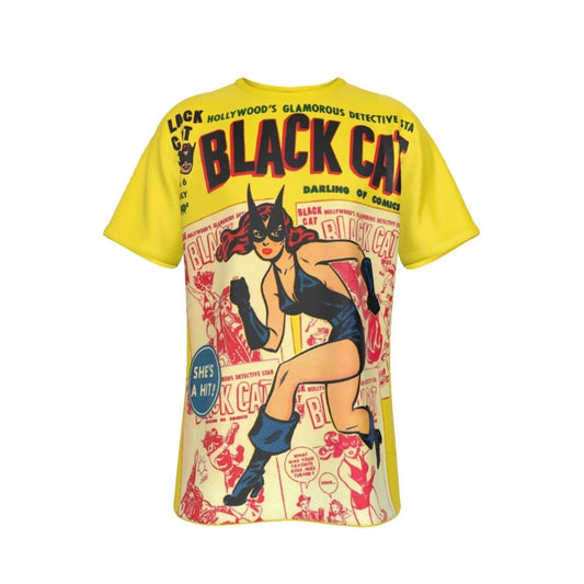 BLACK CAT COMICS 6 ALL OVER PRINT SHIRT AND TANK