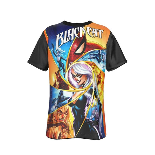 BLACK CAT 9 LIVES ALL OVER PRINT SHIRT AND TANK
