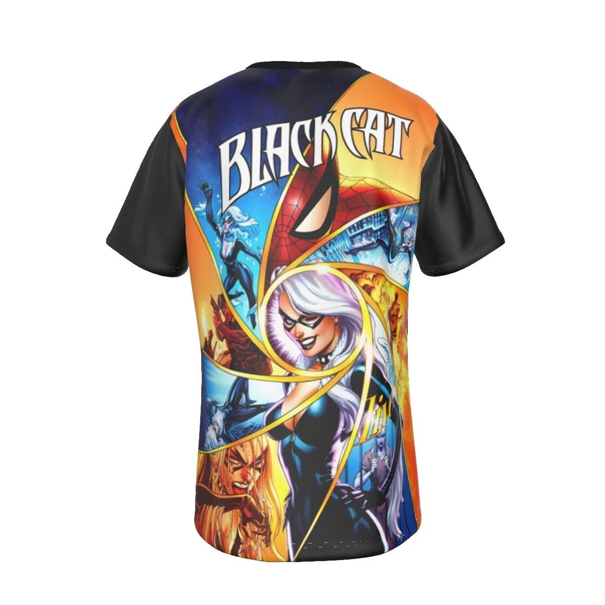 BLACK CAT 9 LIVES ALL OVER PRINT SHIRT AND TANK