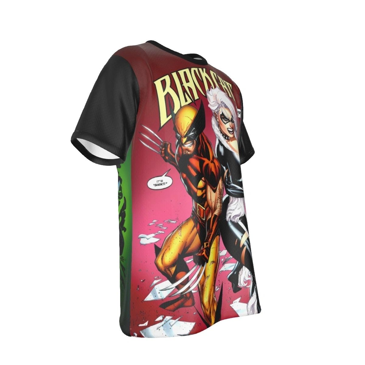 BLACK CAT WITH WOLVERINE/NIGHTCRAWLER ALL OVER PRINT SHIRT AND TANK