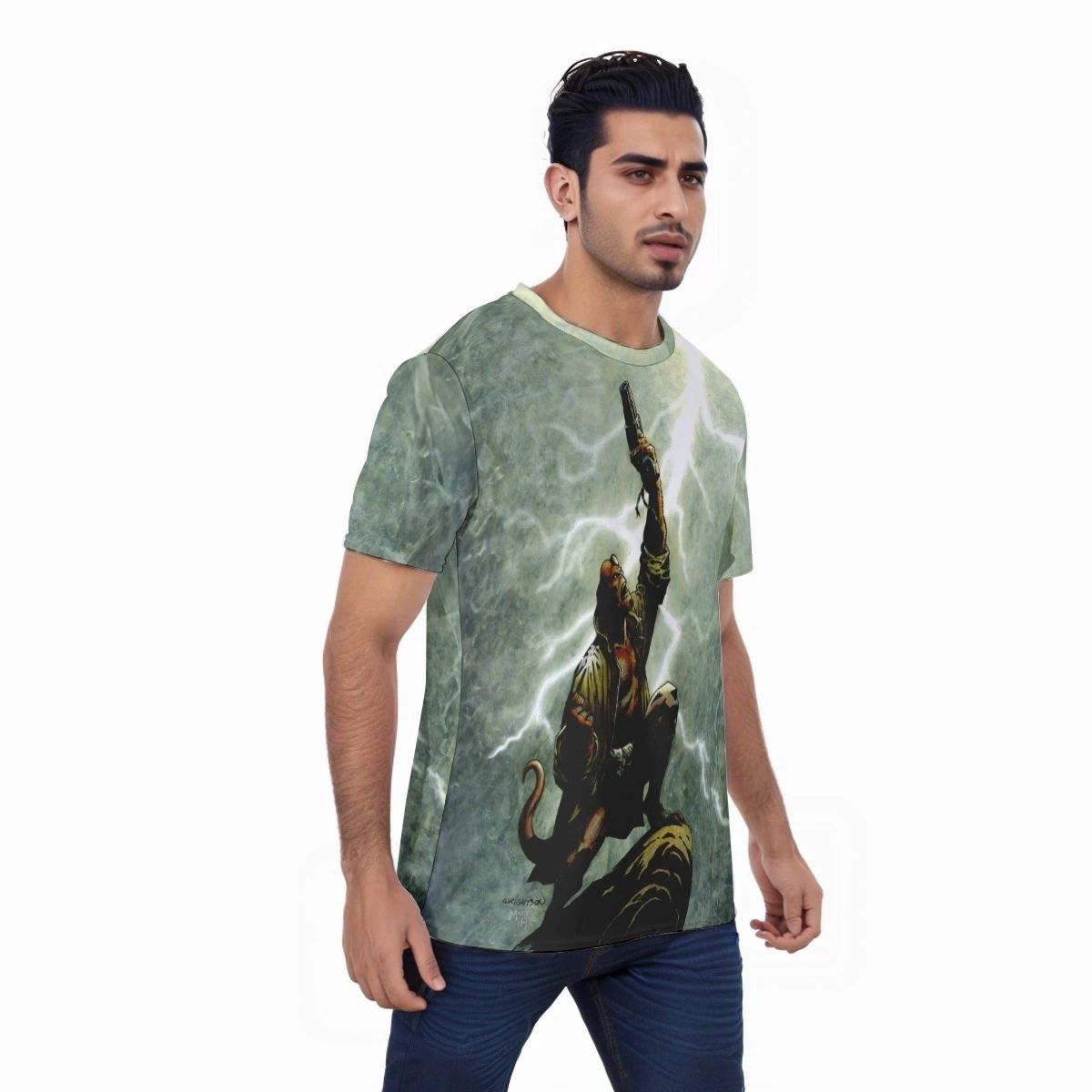 HELLBOY ALL OVER PRINT SHIRT AND TANK- WRIGHTSON ART