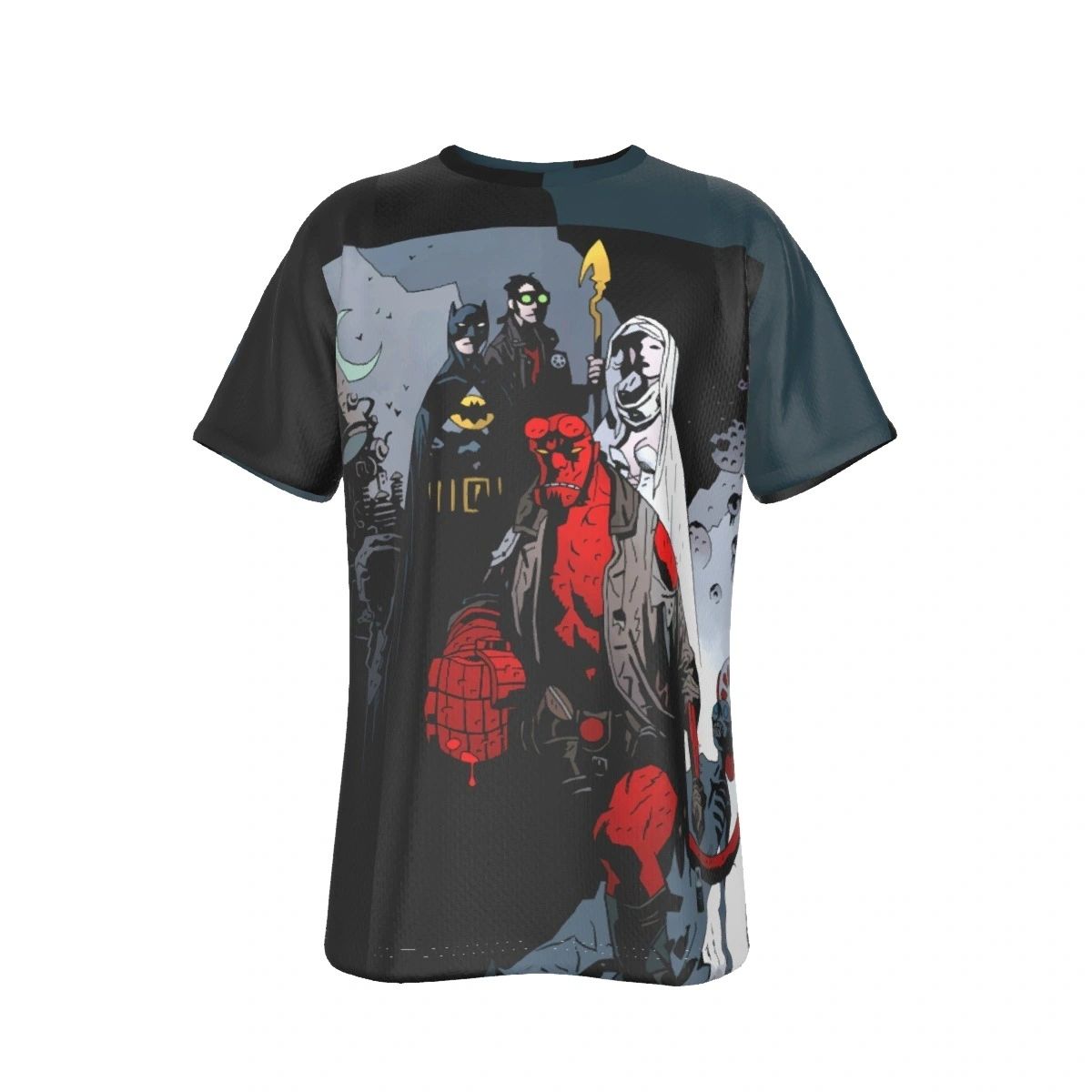 HELLBOY BATMAN STARMAN GHOST ALL OVER PRINT SHIRT AND TANK