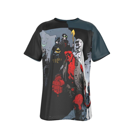 HELLBOY BATMAN STARMAN GHOST ALL OVER PRINT SHIRT AND TANK