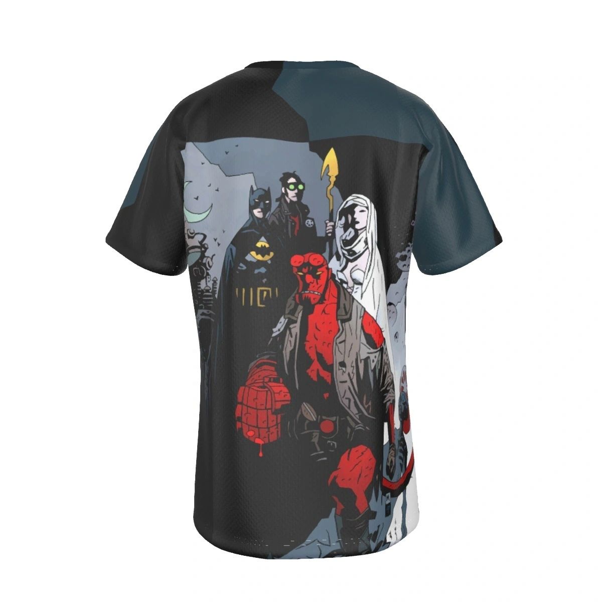 HELLBOY BATMAN STARMAN GHOST ALL OVER PRINT SHIRT AND TANK