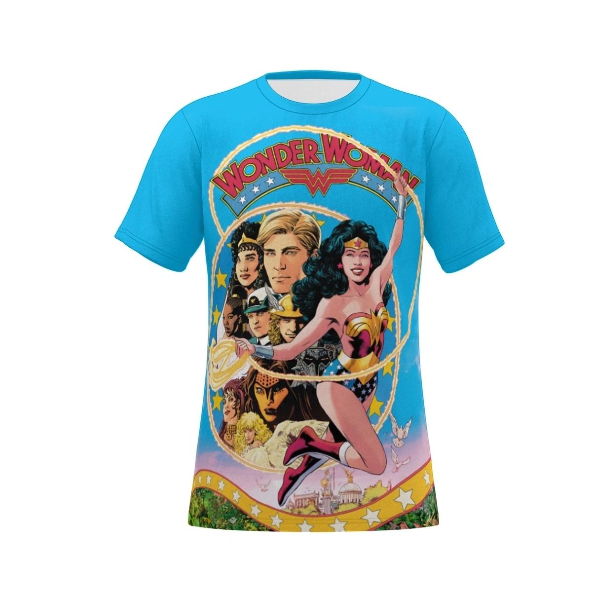 WONDER WOMAN 80TH ANNY ALL OVER PRINT SHIRT AND TANK-#4