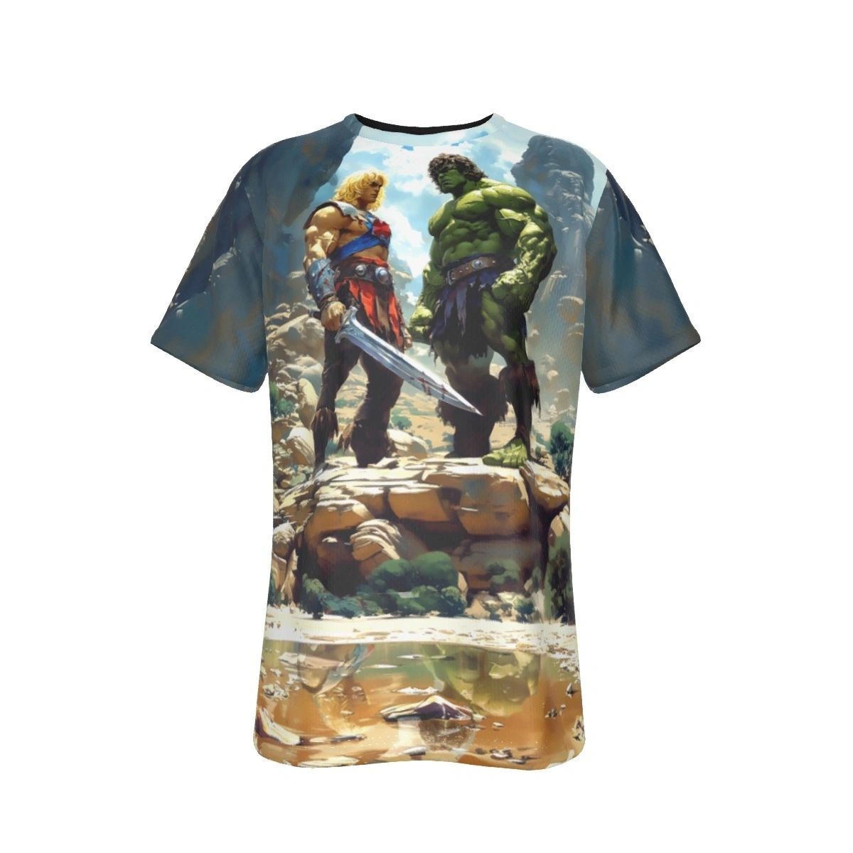 HE-MAN MEETS HULK ALL OVER PRINT SHIRT AND TANK