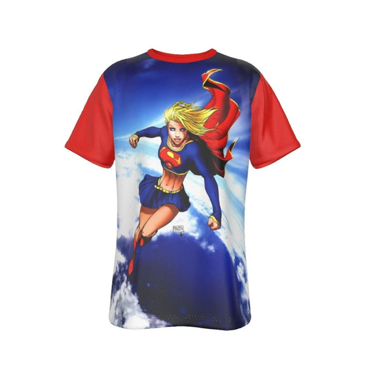 SUPER GIRL IN SUPERMAN BATMAN 13 ALL OVER PRINT SHIRT AND TANK - MICHAEL TURNER ART