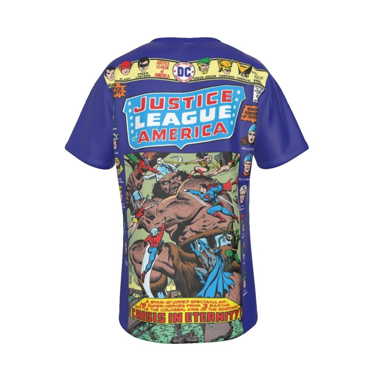 JLA 135 ALL OVER PRINT SHIRT AND TANK - MICHAEL TURNER ART - KING KULL OTO BINDER
