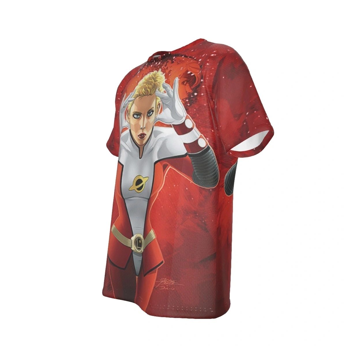 SATURN GIRL ALL OVER PRINT SHIRT AND TANK - STEVE LIGHTLE ART - LEGION 3 WORLDS