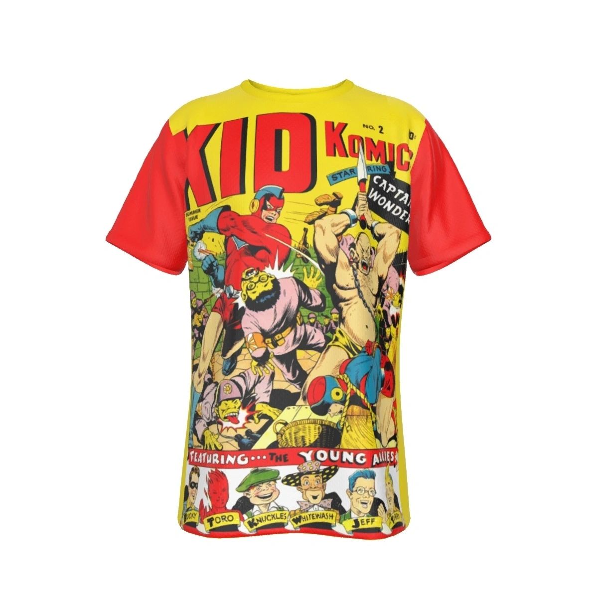 KID KOMICS 2 ALL OVER PRINT SHIRT AND TANK WITH CAPTAIN WONDER BY OTO BINDER