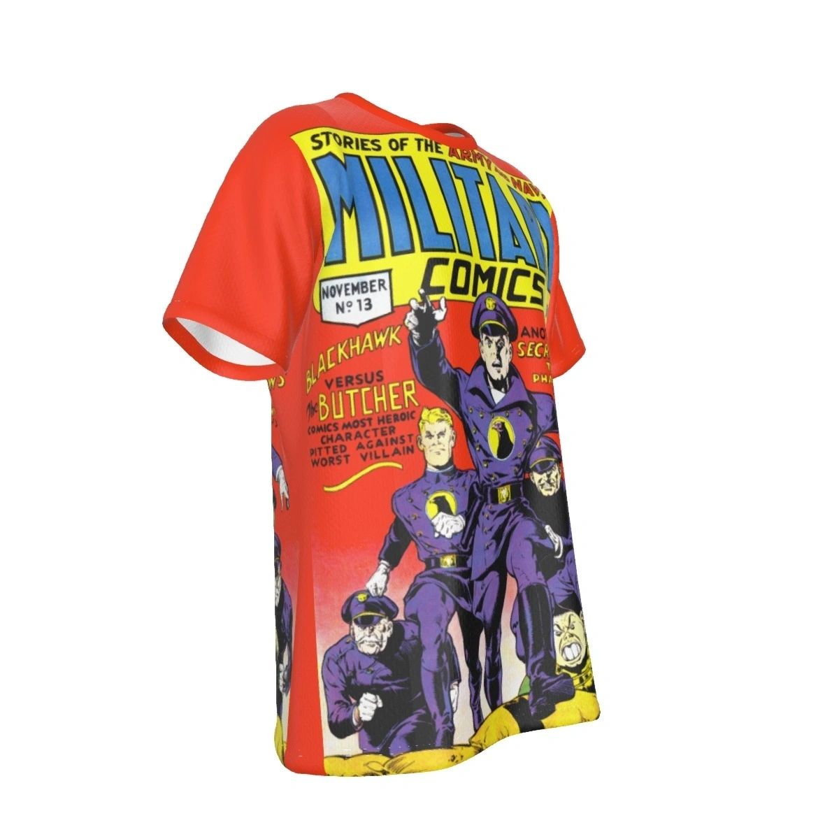 MILITARY COMICS 13 ALL OVER PRINT SHIRT AND TANK- BLACKHAWK
