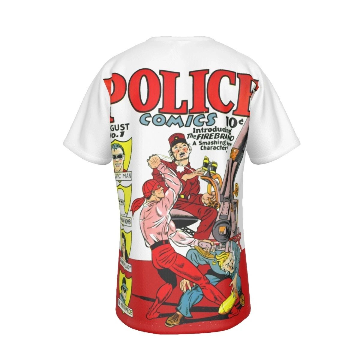 POLICE COMICS 1 ALL OVER PRINT SHIRT AND TANK - 1ST PLASTIC MAN