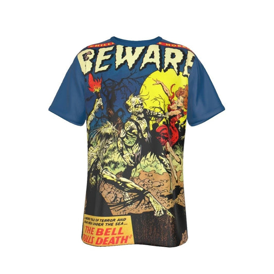 BEWARE 10 ALL OVER PRINT SHIRT AND TANK -FRANK FRAZETTA ART