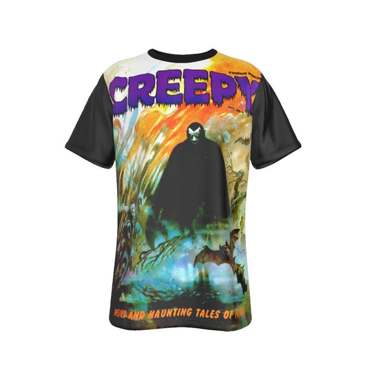 CREEPY 5 ALL OVER PRINT SHIRT AND TANK -FRANK FRAZETTA ART