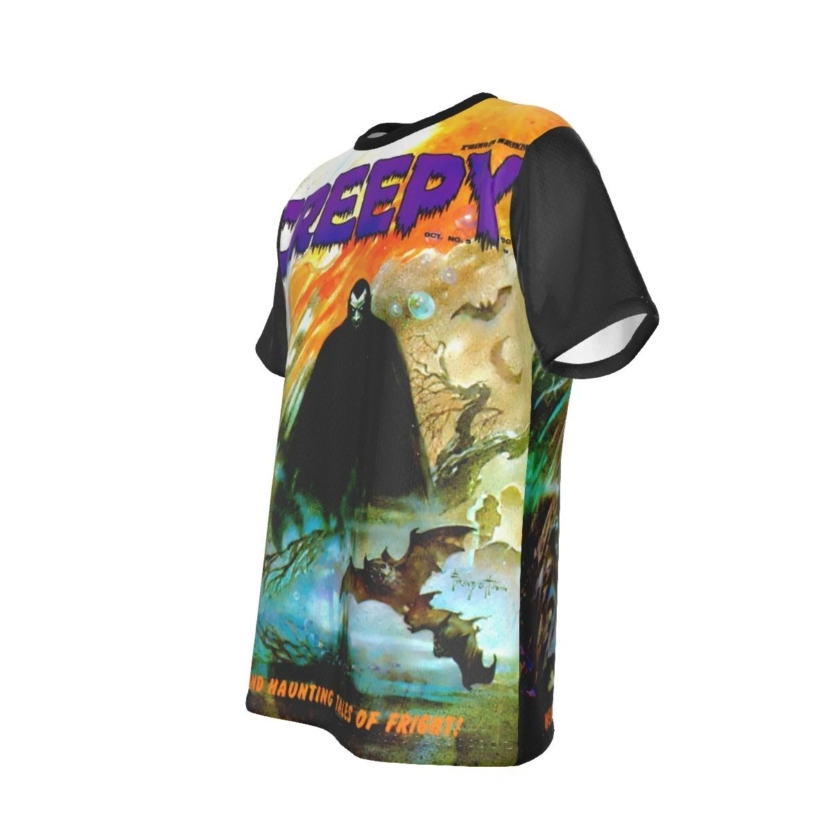 CREEPY 5 ALL OVER PRINT SHIRT AND TANK -FRANK FRAZETTA ART