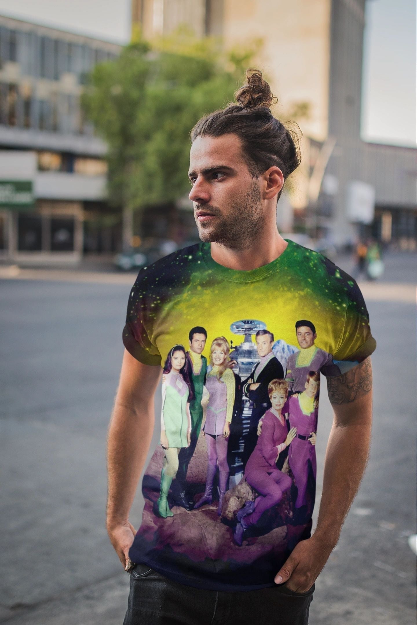 LOST IN SPACE TV CAST ALL OVER PRINT SHIRT AND TANK
