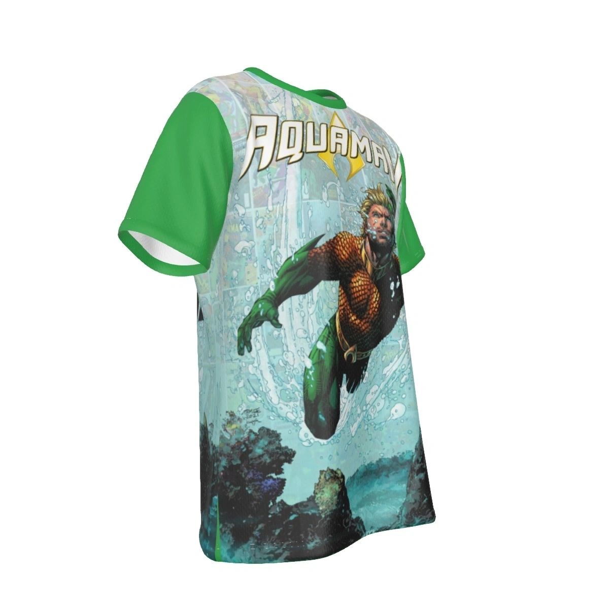 AQUAMAN TPB ALL OVER PRINT SHIRT AND TANK - JIM LEE ART