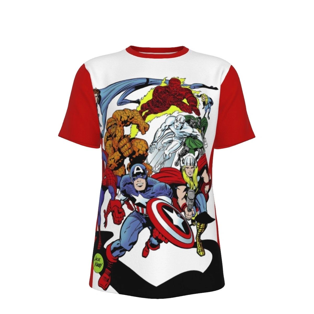 MARVEL HEROES BY JACK KIRBY ALL OVER PRINT TSHIRT OR TANK