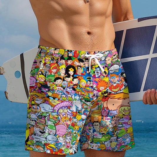 DC SUPERPETS All-Over Print Men's Beach Shorts - Art Baltazar ART