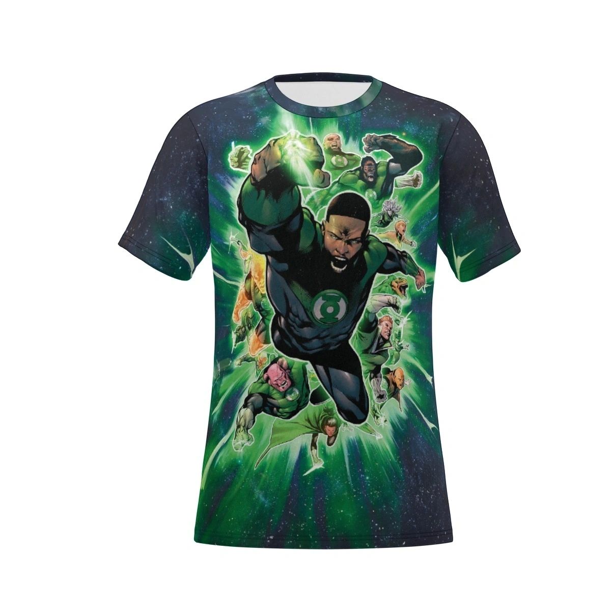 JOHN STEWART & GREEN LANTERN CORPS ALL OVER PRINT SHIRT AND TANK